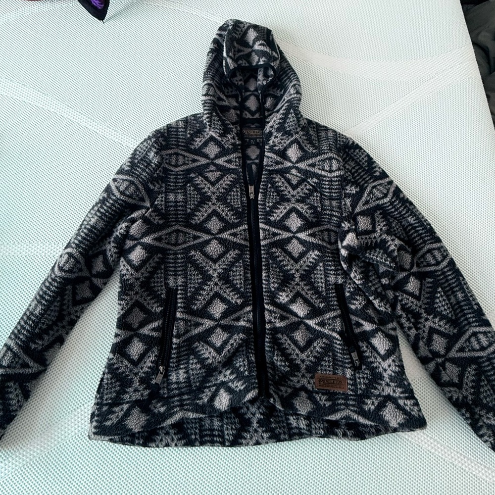 Pendleton Woolen Mix Jacket in Black and Gray